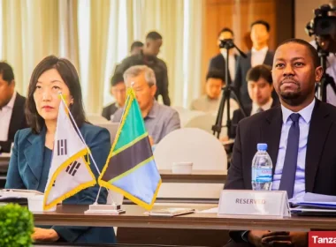 Korean ambassador and Teri in the Korea and Tanzania Investment forum